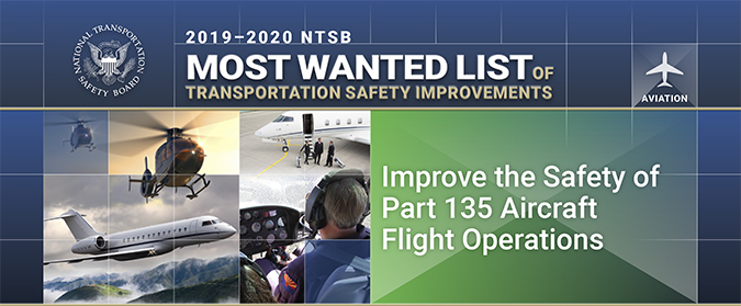 Improve the Safety of Part 135 Aircraft Flight Operations header graphic.