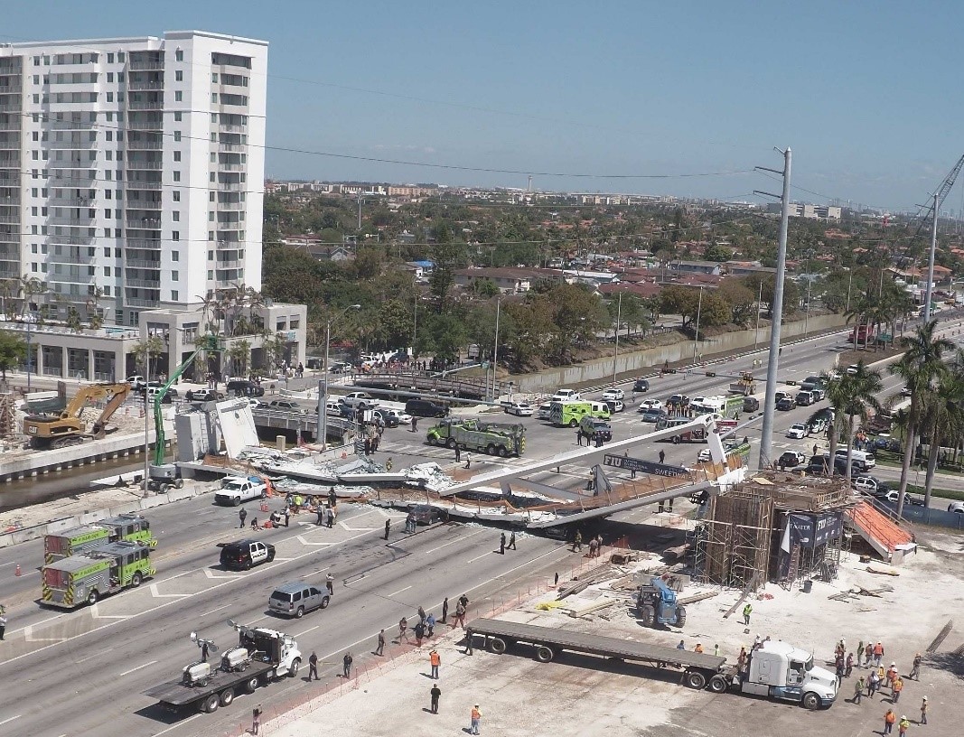 Figure 1. View of collapsed pedestrian bridge.