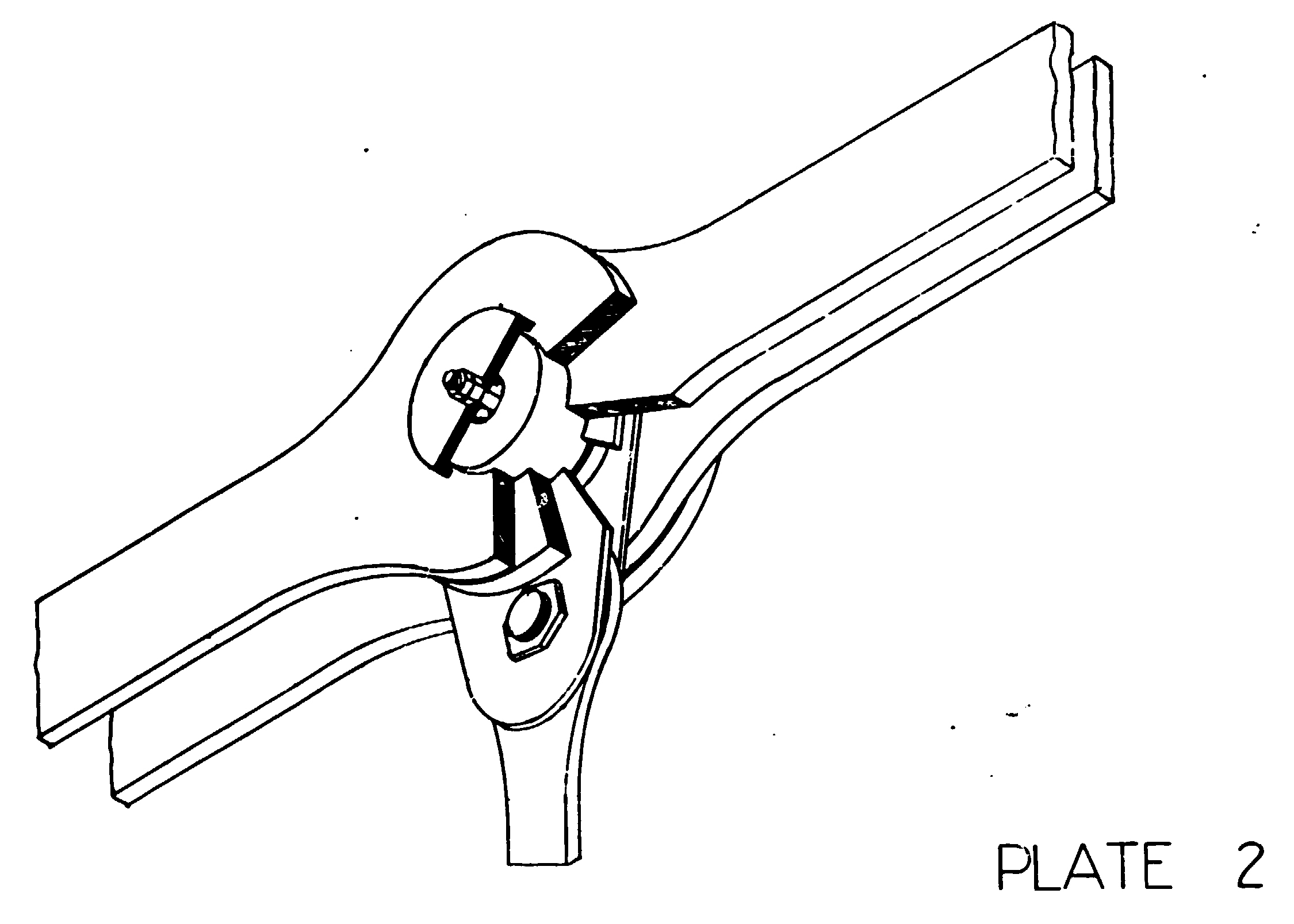 Typical detail of eyebar chain and hanger connection.
