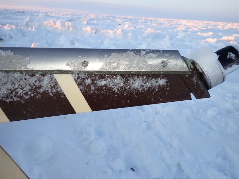 Vertical stabilizer at accident site.