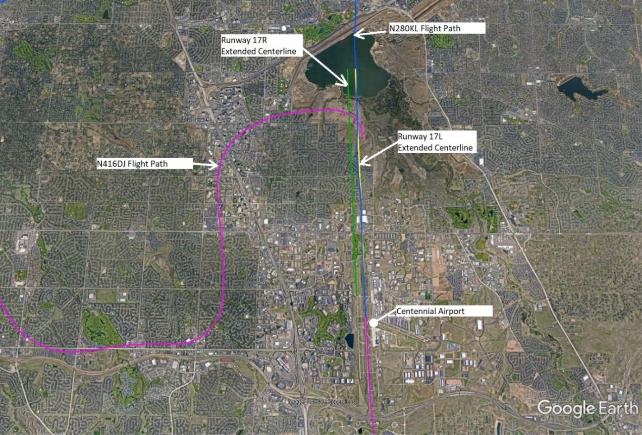 Plot of ADS-B and RDM flight path information