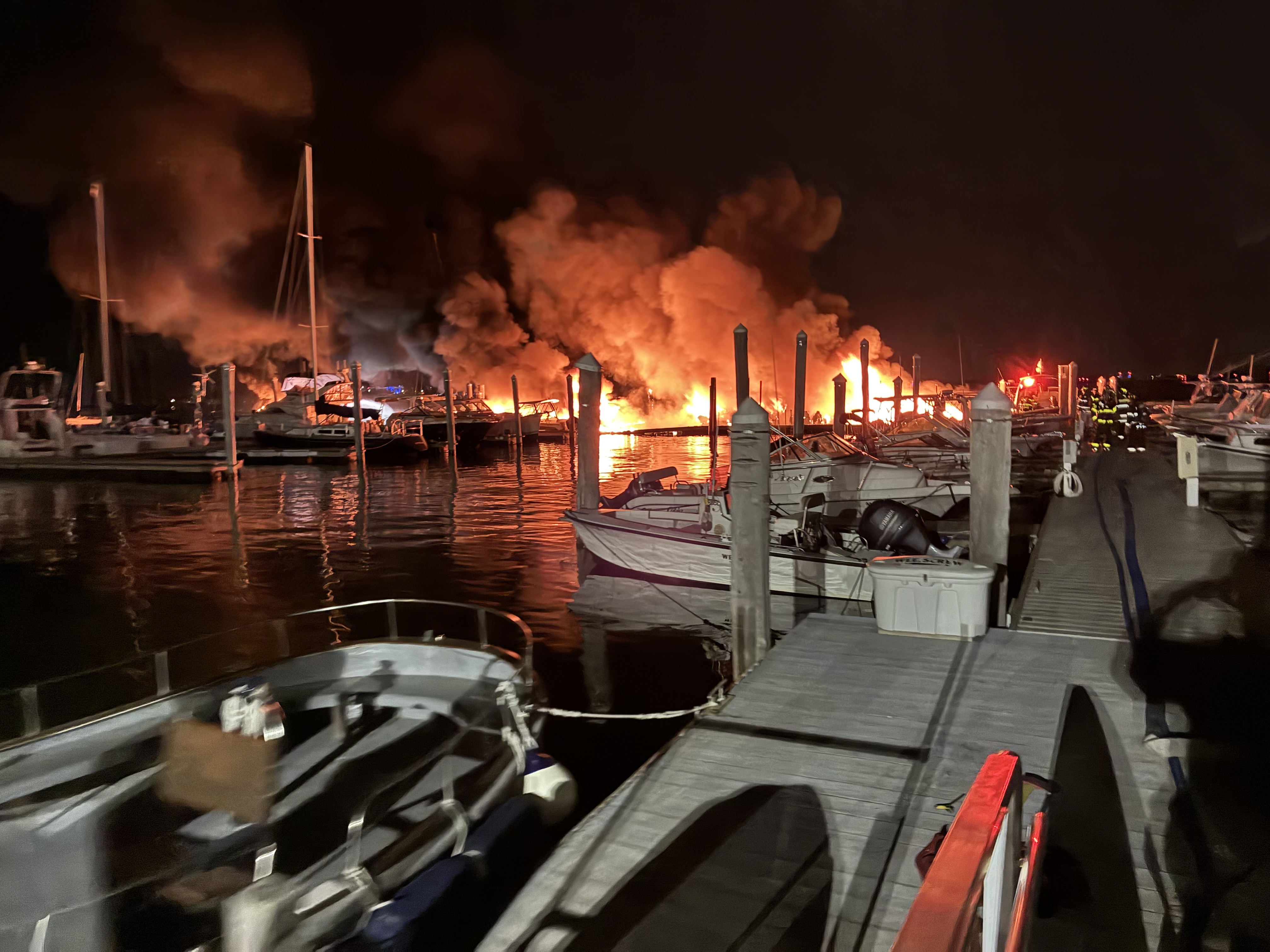Fire at Cottage Park Yacht Club on June 5