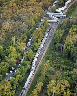Aerial view of accident site.