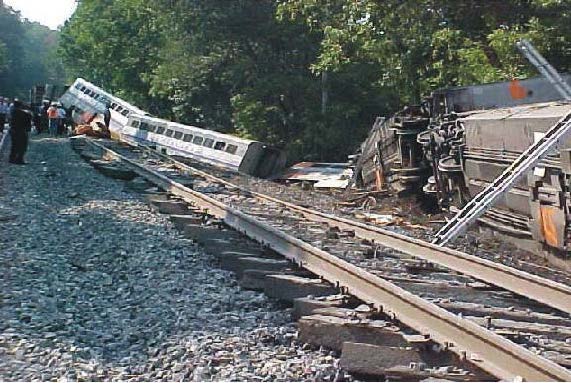View of wreckage looking south.