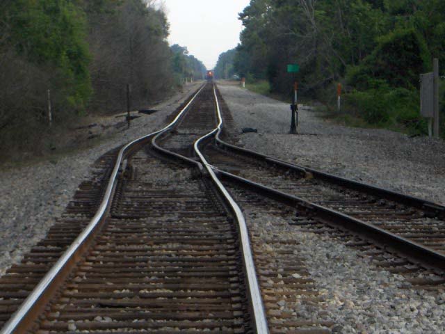 Photo looking south along the section of misaligned track encountered by the Amtrak train.