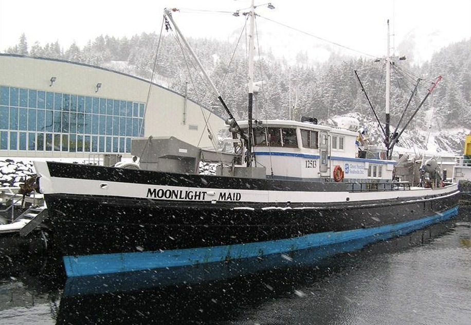 Fishing vessel Moonlight Maid docked in Whittier, Alaska, in March 2011. 