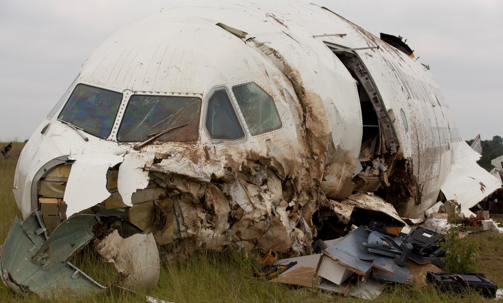Wreckage of Flight 1354