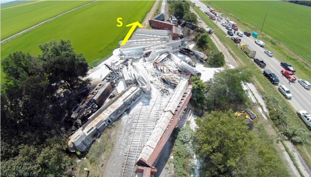 Collision at CP Y-229. (Photo courtesy of UP.)