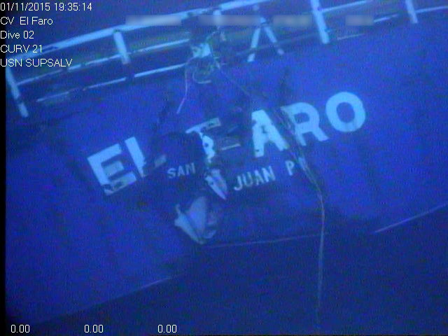 Photo of the Stern of the El Faro