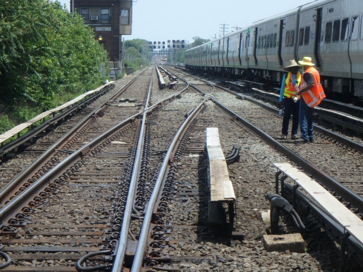 Photo of the accident scene facing east.