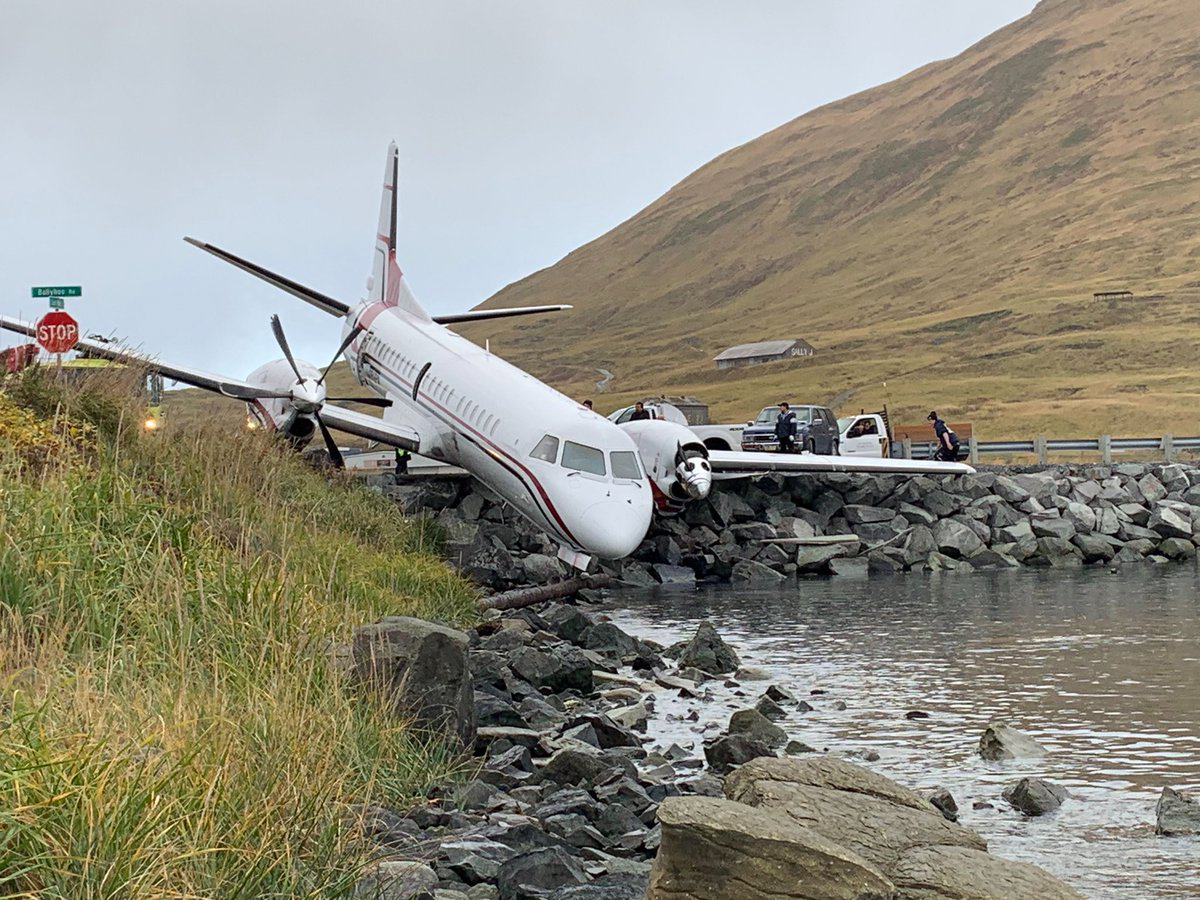 Photo of view of the airplane looking northwest.