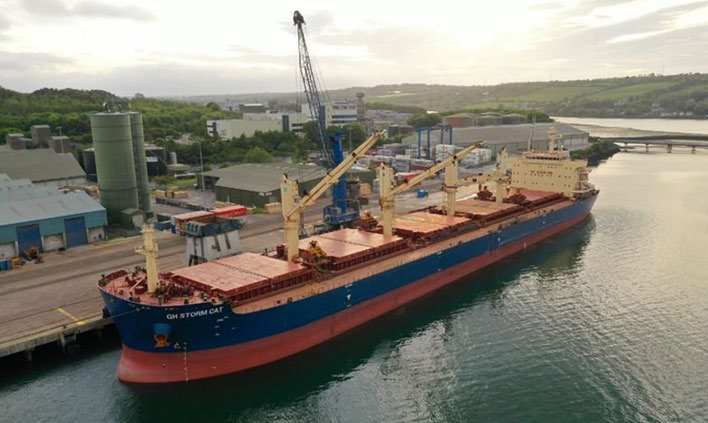 Photo of GH Storm Cat moored in Cork, Ireland, before the accident.