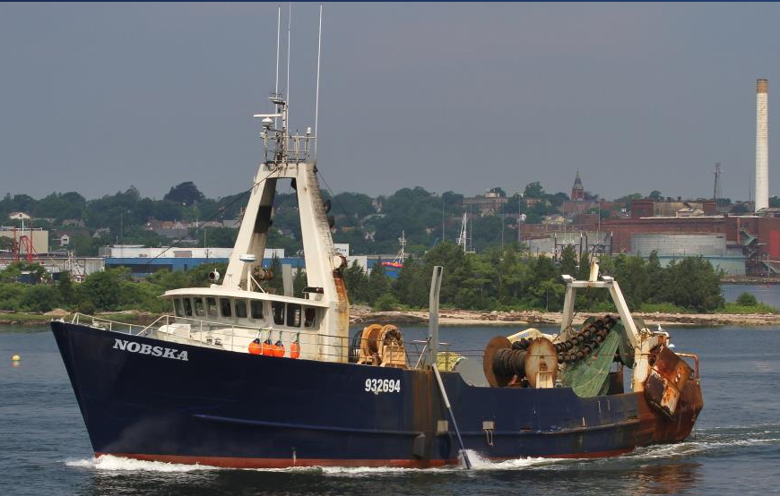 Photo of fishing vessel Nobska under way. 