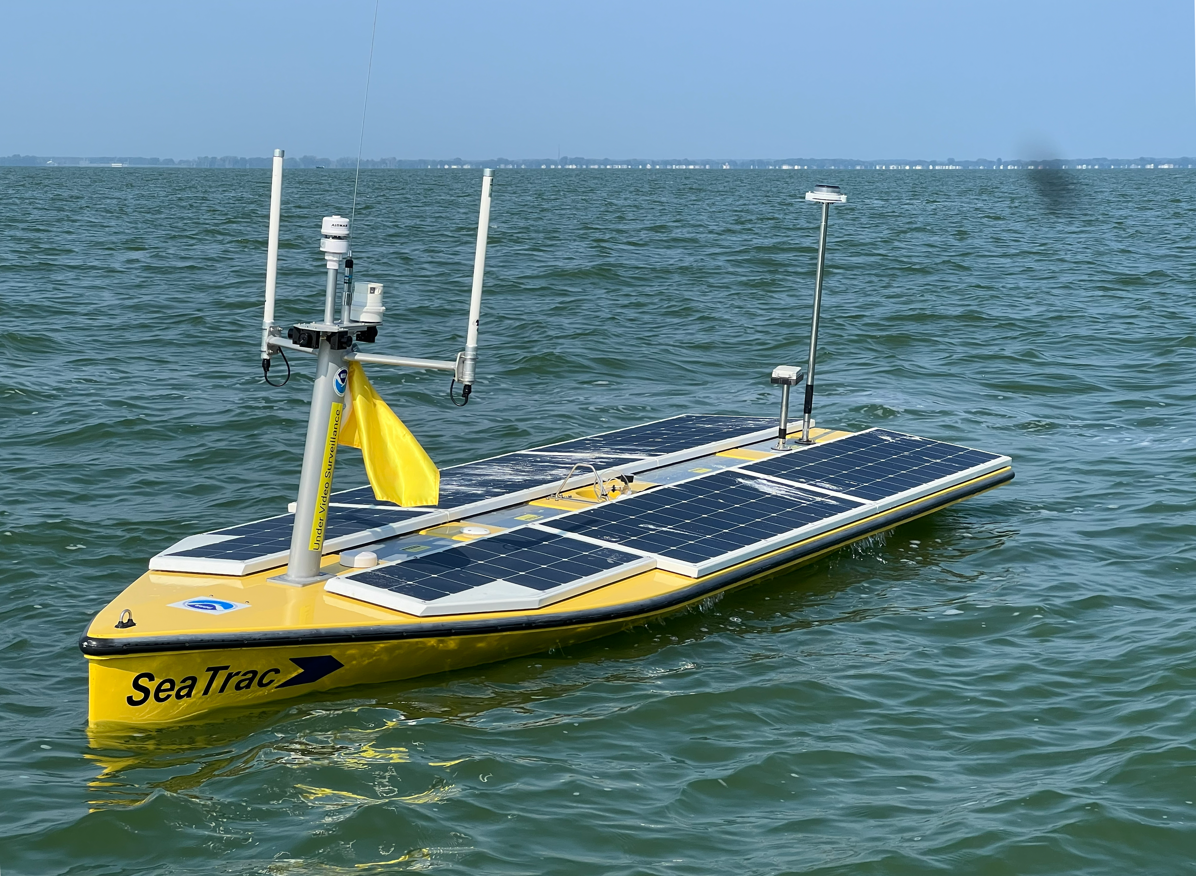 Uncrewed surface vessel underway before the collision. (Source: NOAA)