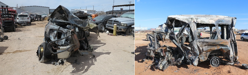 ​Figure 1. Damage to pickup truck