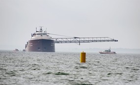 Hon James L Oberstar in St. Marys River on June 10, 2025. 
