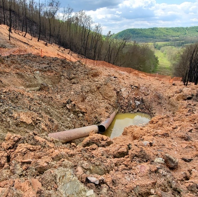 Ruptured pipeline