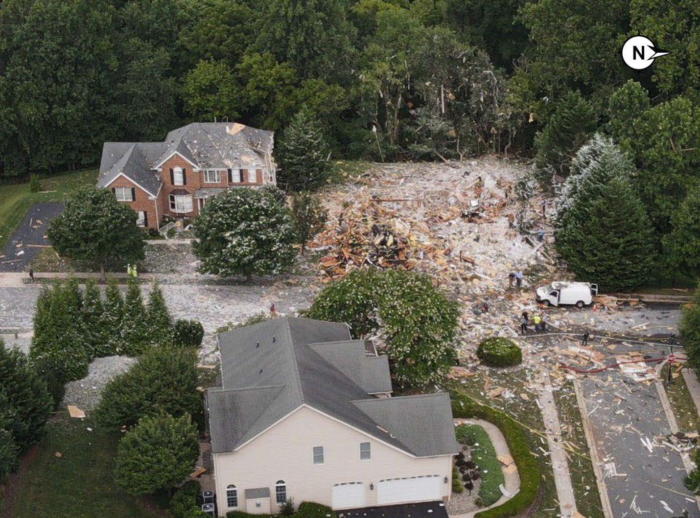 Aerial view of the accident location. (Courtesy of the Harford County Sheriff’s Office.)