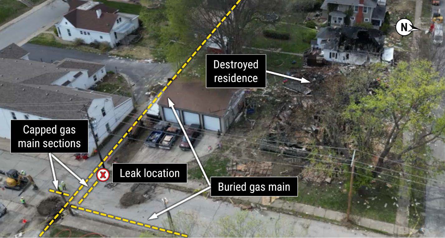 Aerial view of accident scene.