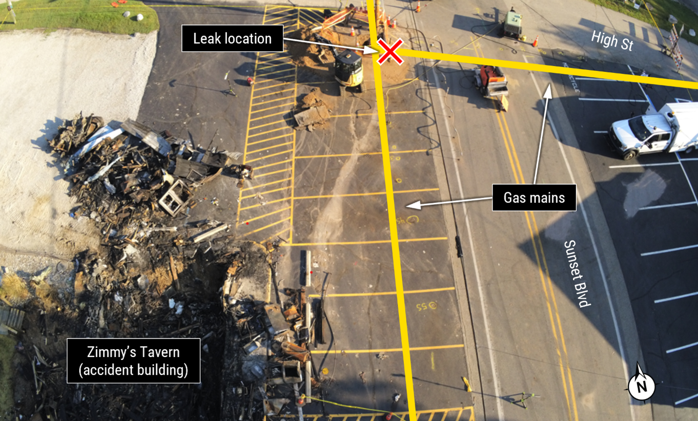 Aerial image of accident scene.