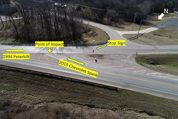 Drone photo of the intersection between US-377 and SH-22