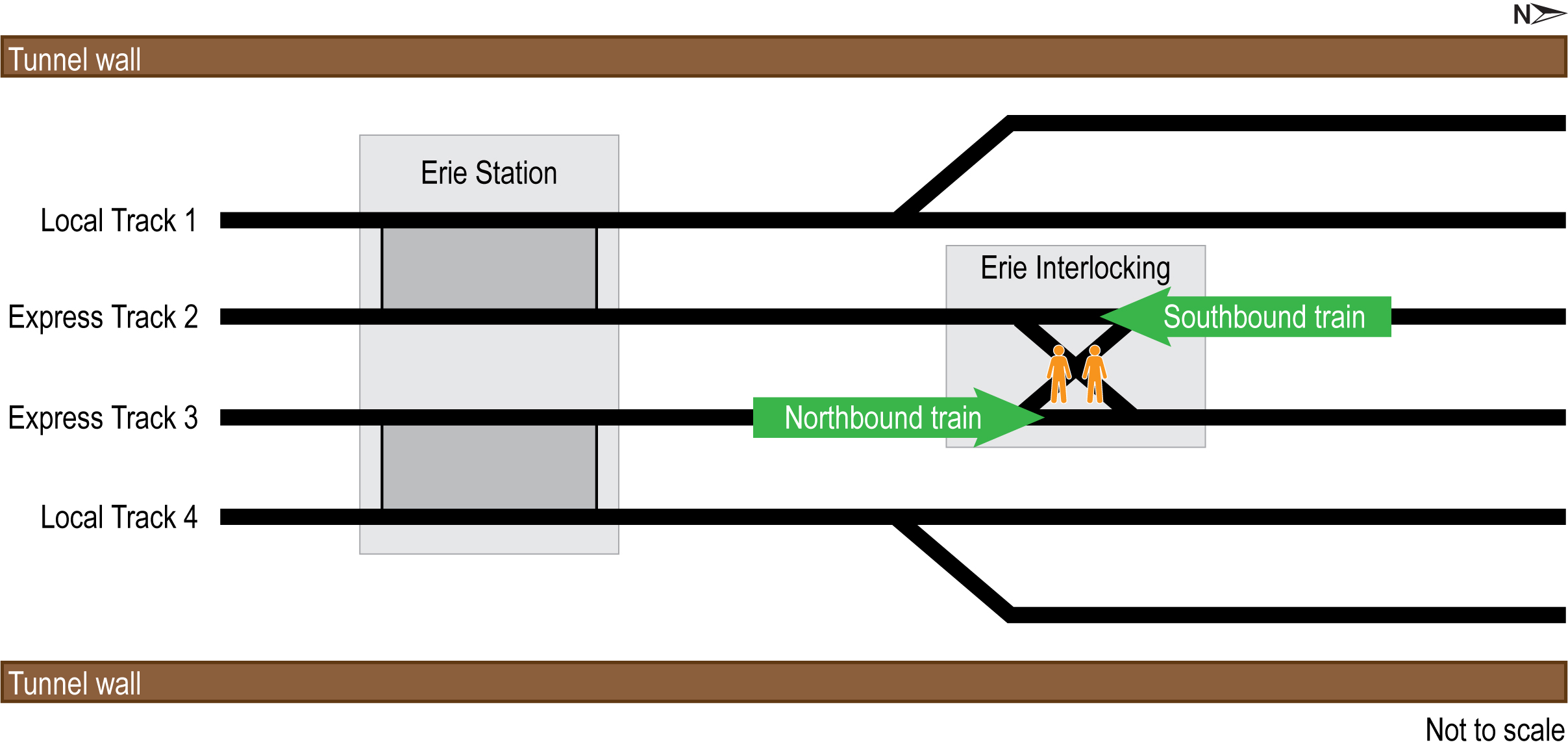 Diagram of the accident scene.