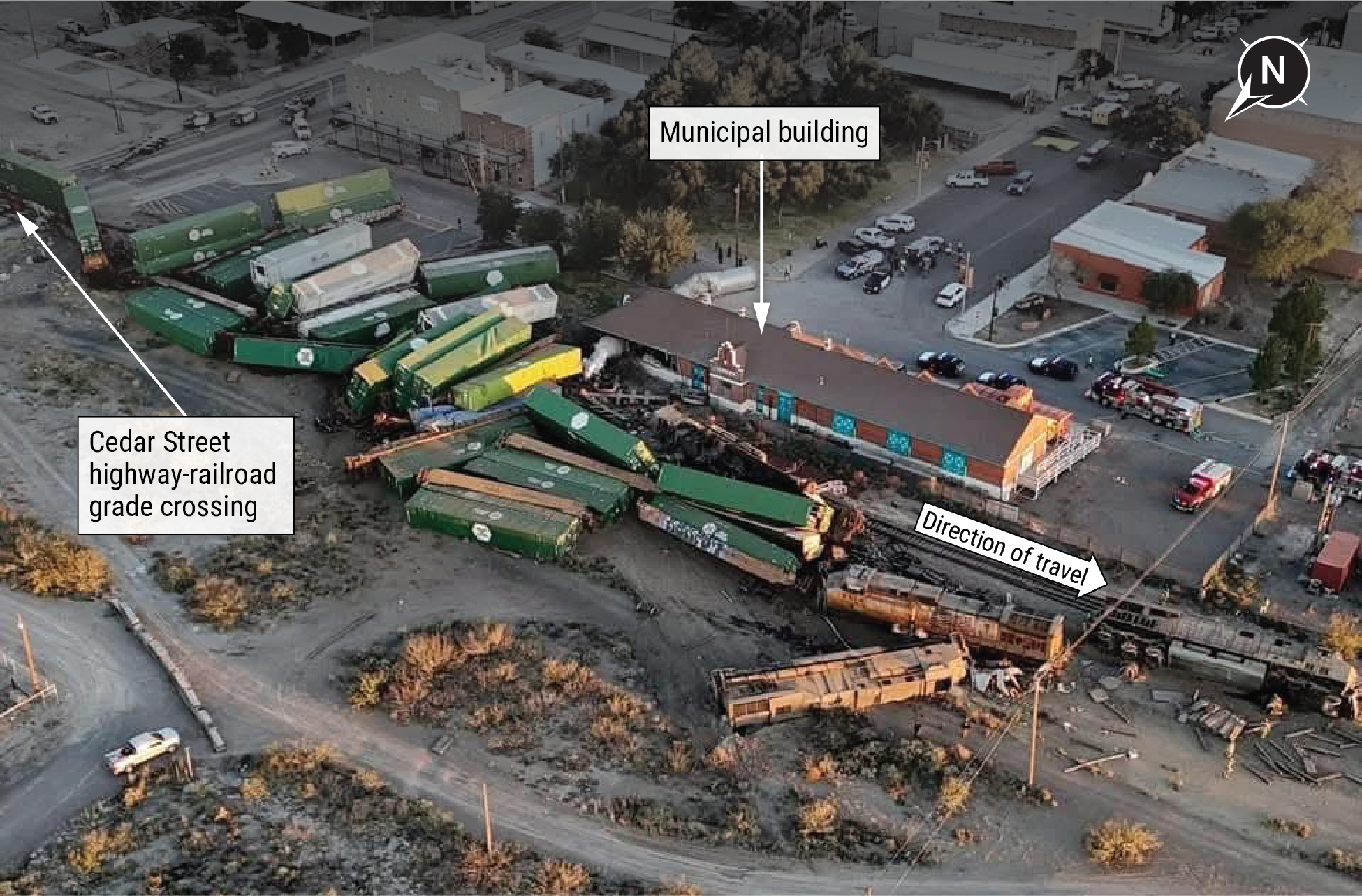 Site of collision.