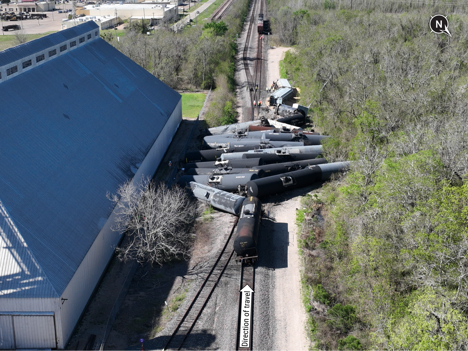 Site of the derailment.