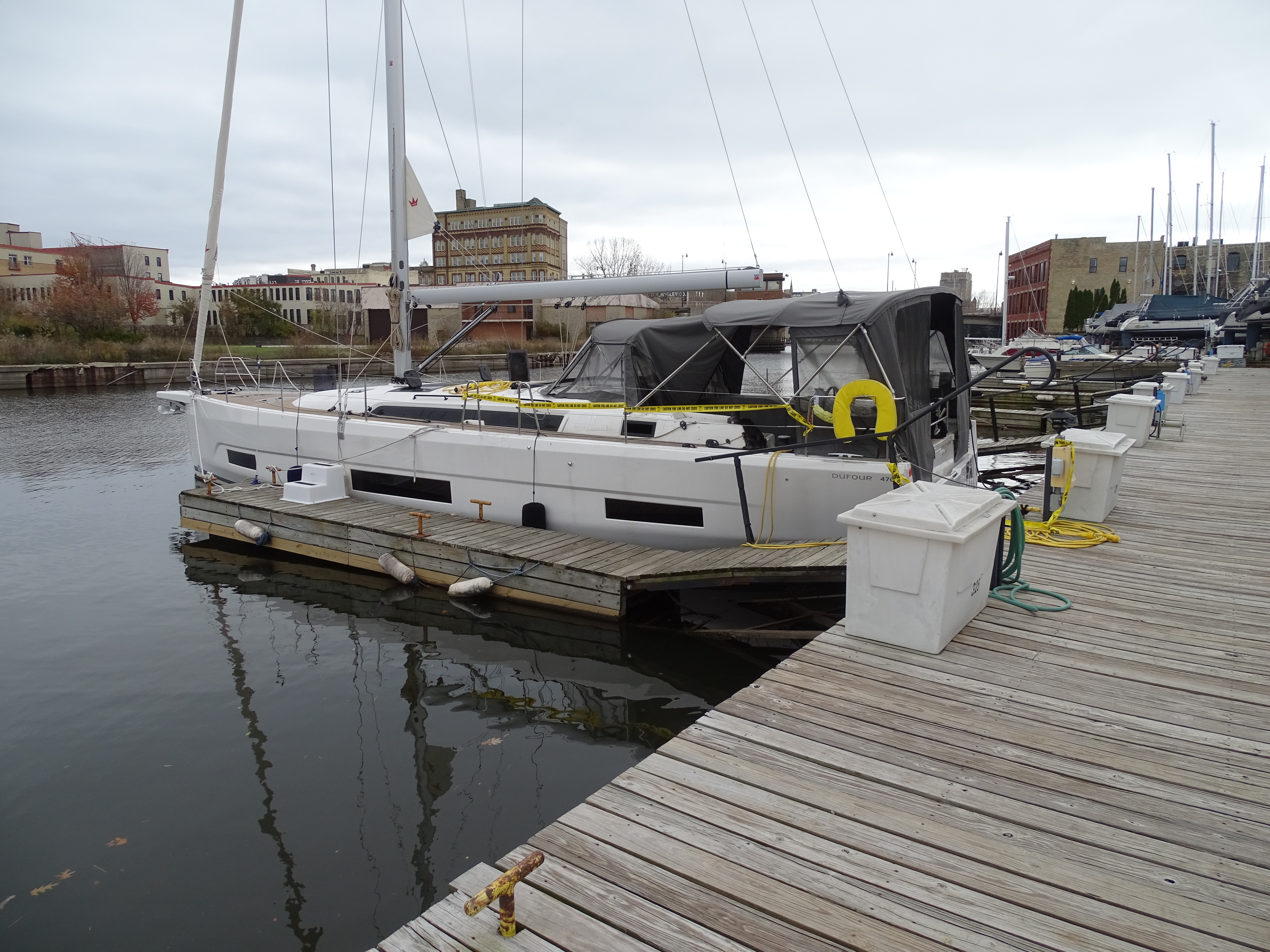 Recreational sailing vessel Kate-Espere after the accident.