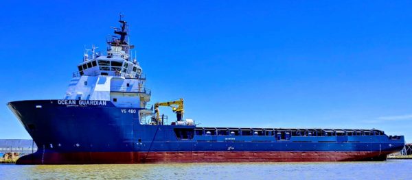 Ocean Guardian pictured before the fire. (Source: Stabbert Maritime Group)