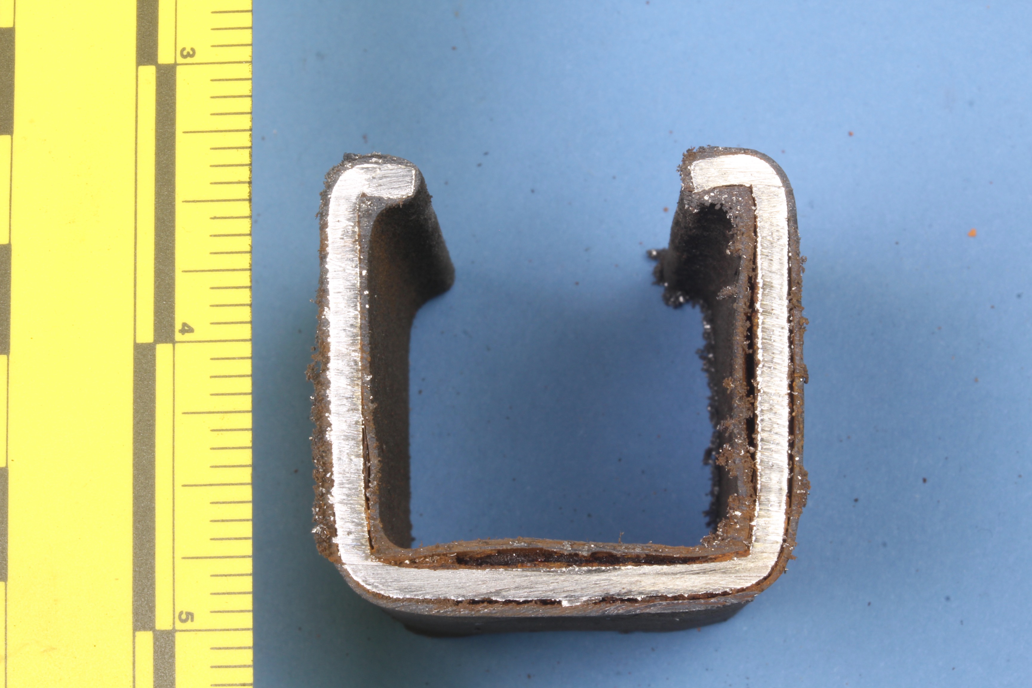 Photo of a cross-section of strut 16 from the Pennsylvania Turnpike Lehigh Tunnel no. 2 .